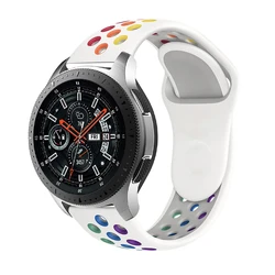 Premium Silicone Replacement Watch Band - 20mm/22mm Adjustable Strap - 22mm watch band (White)