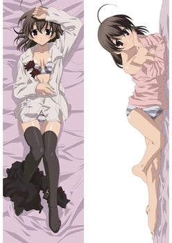 

Anime Game Fans School Days throw pillow Covers Sexy Pillow Case Otaku Peach skin 2 Way Hugging Body pillowcase