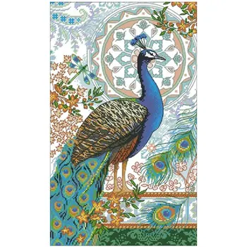 

Beautiful peacock patterns Counted Cross Stitch 11TC 14CT 18TC DIY Cross Stitch Kits Embroidery Needlework Sets home decor