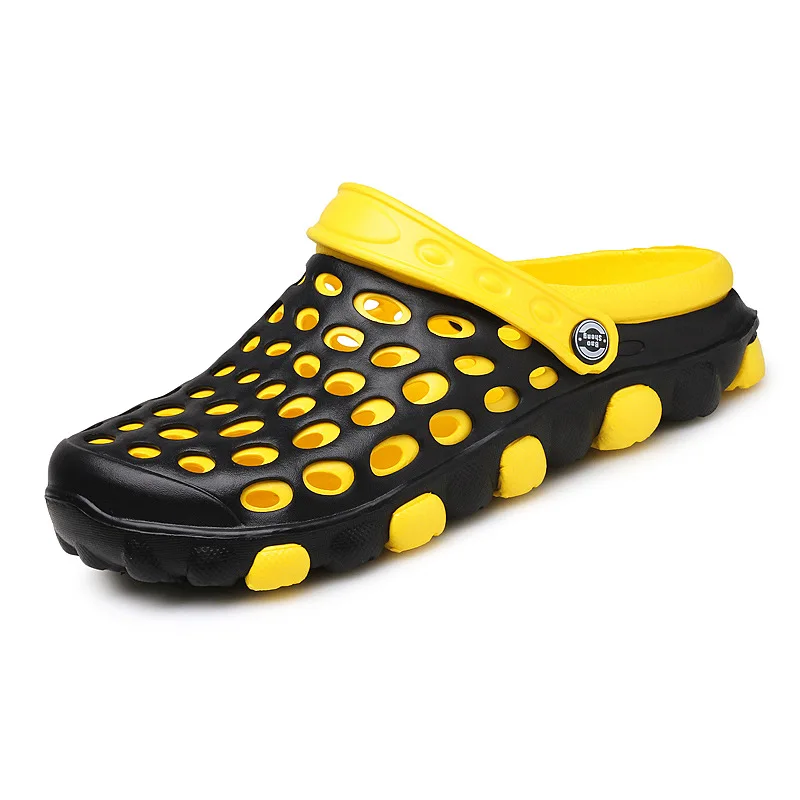 Spring Summer New Style Slipper Men Korean-style Trend Jelly Moccosins Versitile Fashion Porous Shoes Men's
