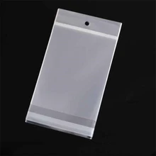 

100pcs 8 Sizes Transparent Hanging Self Adhesive Opp Plastic Pouches Sachet Gift Bag For Jewelry Wedding Party Beads Packing