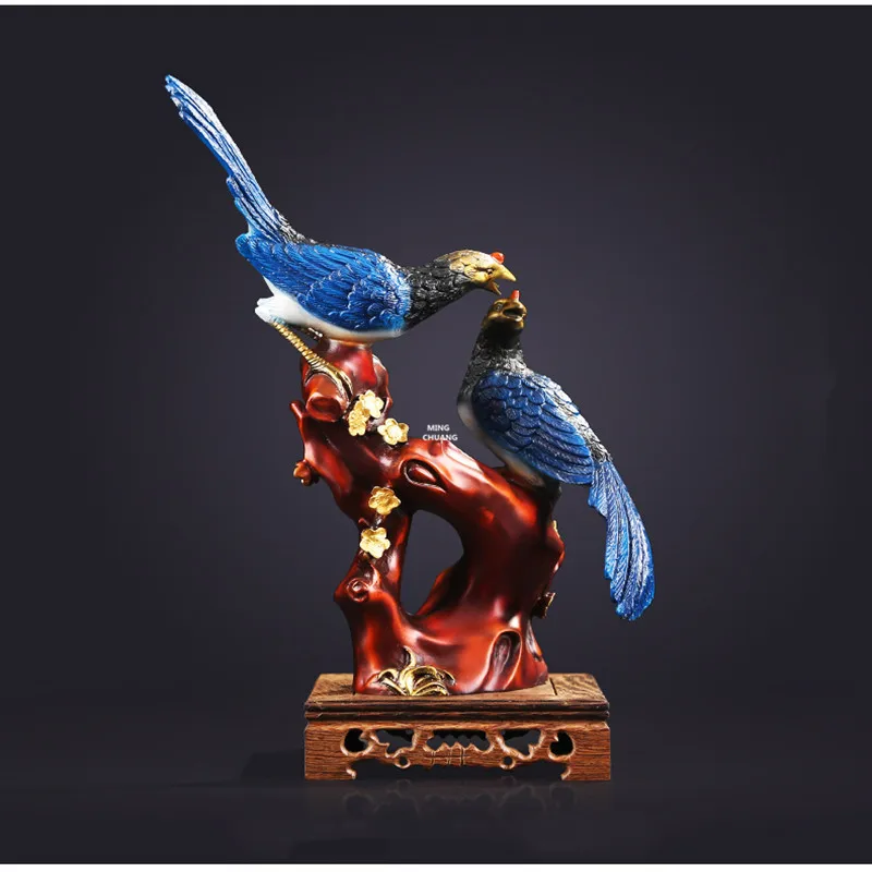 1" имитация статуя животного Magpie домашний декор бюст Искусство ремесло свадебный подарок украшение медная фигурка игрушка 27-34 см коробка V59