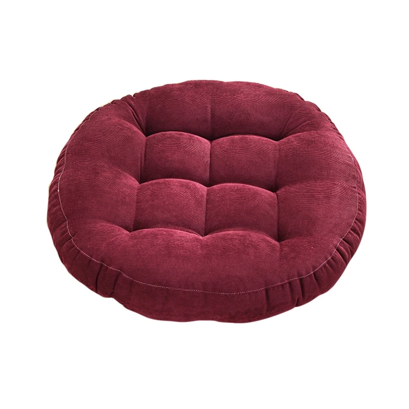 Corduroy wine red Новое поступление Подушка круглая подушка для стула татами сиденье подушка дышащий Cojines утолщенная Coussin Cojines Decorativos Para диван - Цвет: Corduroy wine red