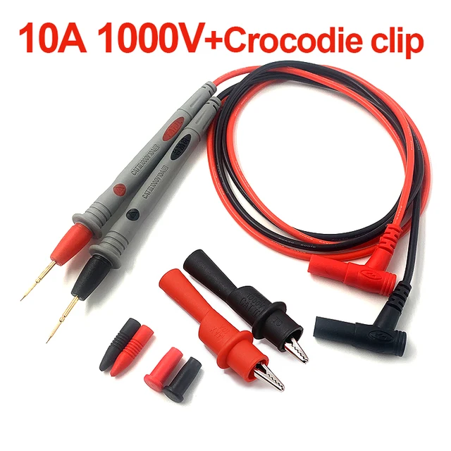 Multimeter Test Leads Universal Cable AC DC 1000V 20A 10A CAT III Measuring Probes Pen for Multi-Meter Tester Wire Tips 1000V 10A with AC