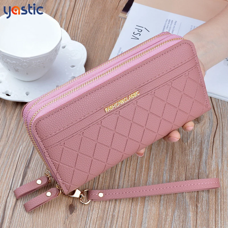 

Long Women's Wallet YASTIC Brand Purses Tassel Coin Card Holder Female Pu Leather Clutch Money Bag Pu Leather Wallet