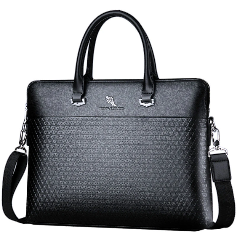 

Leather Men Tote Bags Business Briefcase Handbag Male Crossbody Shoulder Bag Office Computer Bag for Men 2019 Large Laptop Bag