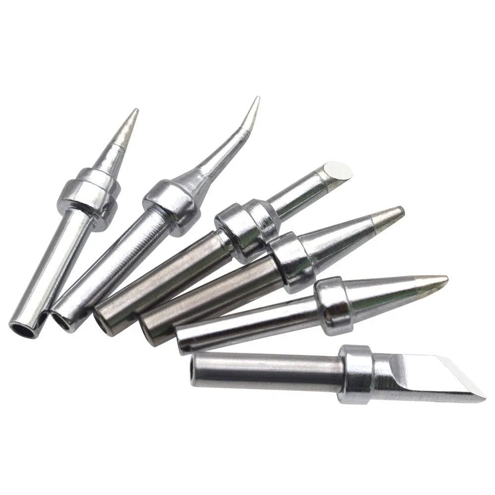 6PCS 200 Series B/I/K/3C/2.4D/IS 203H Soldering Iron Tips Head High