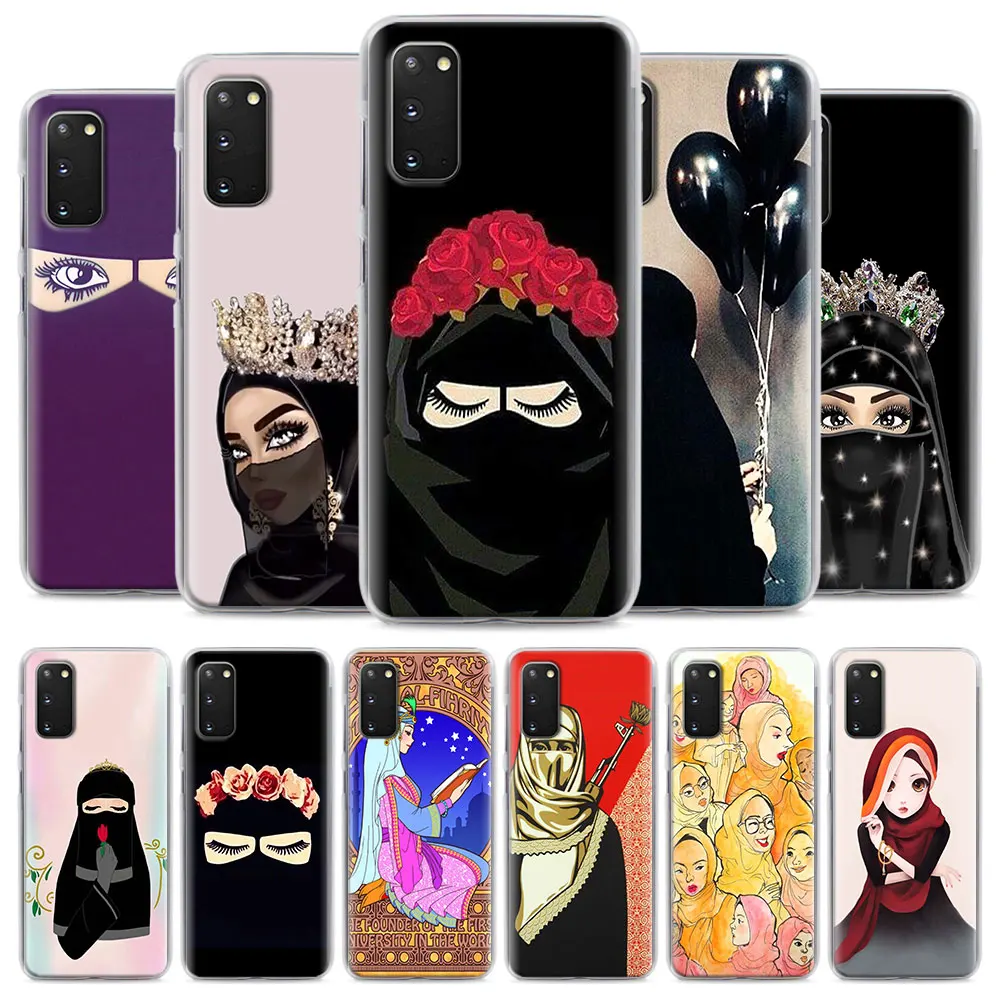Hijab девушка мусульманская глаза для Samsung Galaxy S10 S20 Ultra S10e Lite S7 Edge S8 S9 Plus +