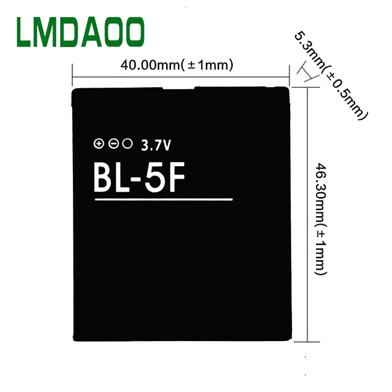 1 шт. новые Батарея BL 5F для Nokia N78 6290 N93i N95 N96 N98 E65 6210 Navi 6710N X5 00 6710N|bl 5f|cell phone batterybattery bl-5f