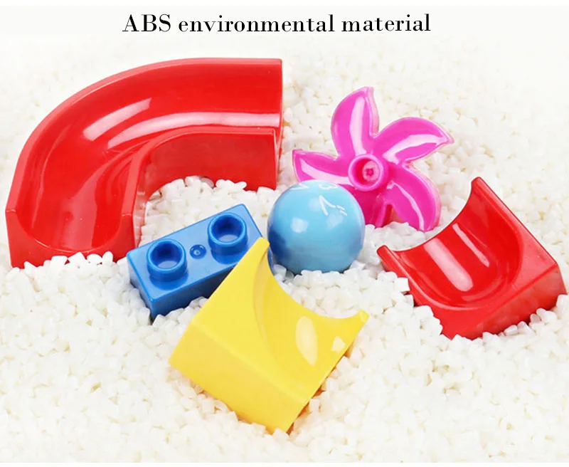 DIY стекающиеся блоки детские развивающие игрушки ABS большие кирпичи креативные строительные блоки новые мраморные гоночные бега лабиринт мяч джунгли трек