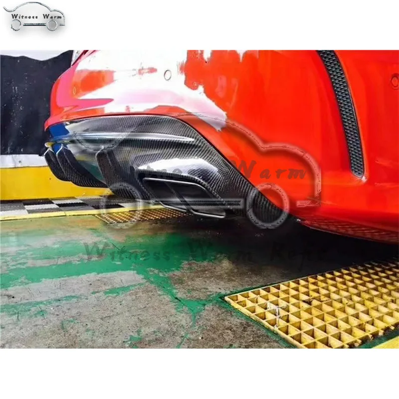 CLA класс углеродного волокна задний спойлер диффузор для Benz W117 CLA45 AMG стиль- с 4-выпускной sport задний бампер