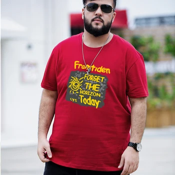 

Plus Size 55-135KG Men Summer Loose T-Shirts O-Neck Short Sleeve Letters Print Tees Cotton Europe Fashion Casual Streetwear Tops