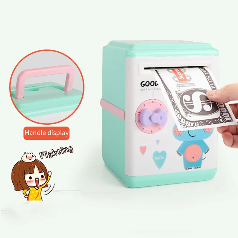 Halloween gift Children Smart Portable Money Box Electronic Piggy Bank Fingerprint ATM Password Coin Money Saving Bank Safe Box