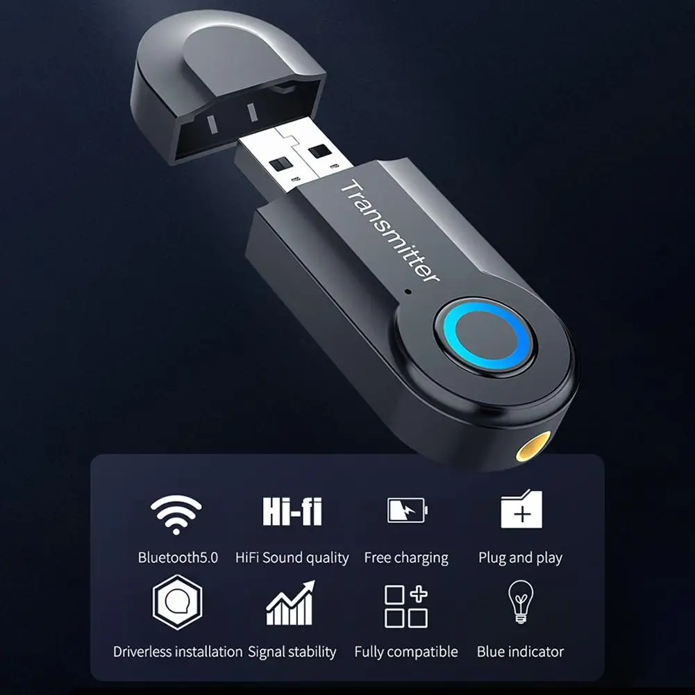 USB Bluetooth Transmitter Wireless Audio Adapter 5.0 TV Computer Bluetooth Transmitter