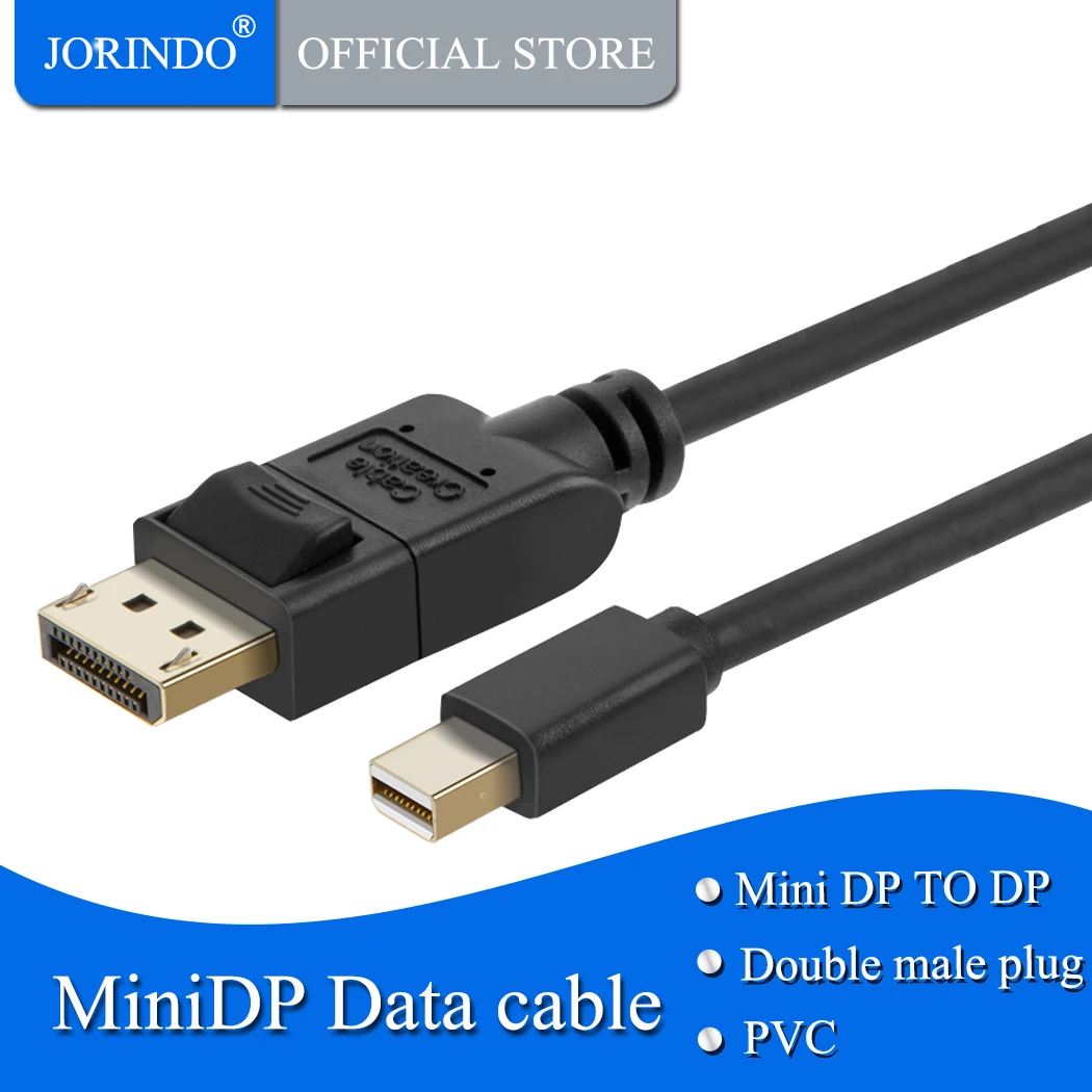 Кабель jorinmini DisplayPort к позолоченный кабель 3 фута Mini DP с поддержкой разрешения 4K 0 9