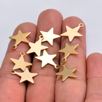 

20 pcs gold tone stainless steel small star jewelry charm,DIY jewelry makings ,Hypoallergenic and not turn off color