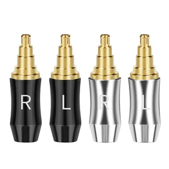 

2Pair For IE40 Pro Audio Jack DIY Earphone Pin Wire Connector Aluminum Alloy Shell Headset Plug Gold Plated Beryllium Copper