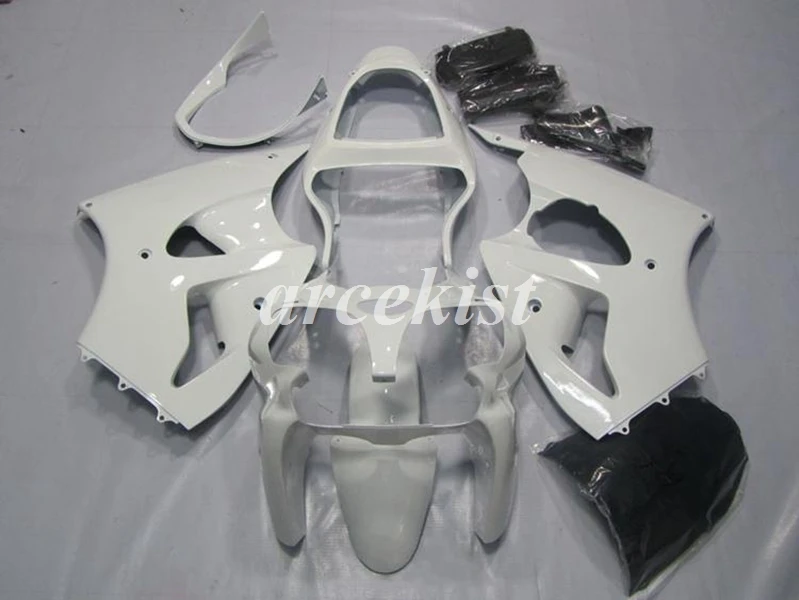 ABS мотоцикл Полный обтекатели комплект подходит для kawasaki Ninja ZX-6R 636 6R 00 02 01 2000 2001 2002 комплект кузова белый
