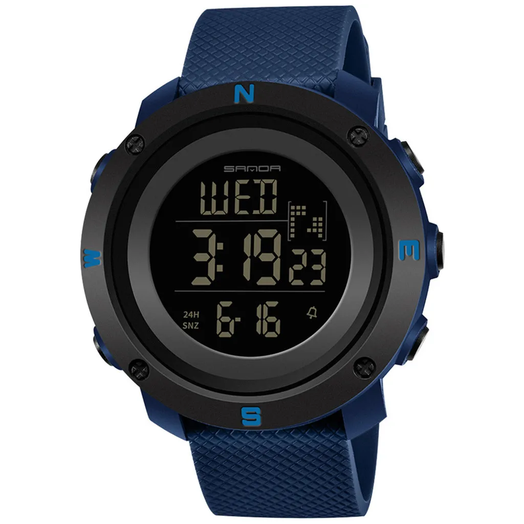 Водонепроницаемые цифровые часы с будильником и датой reloj deportivo hombre montre homme наручные часы для мужчин размер
