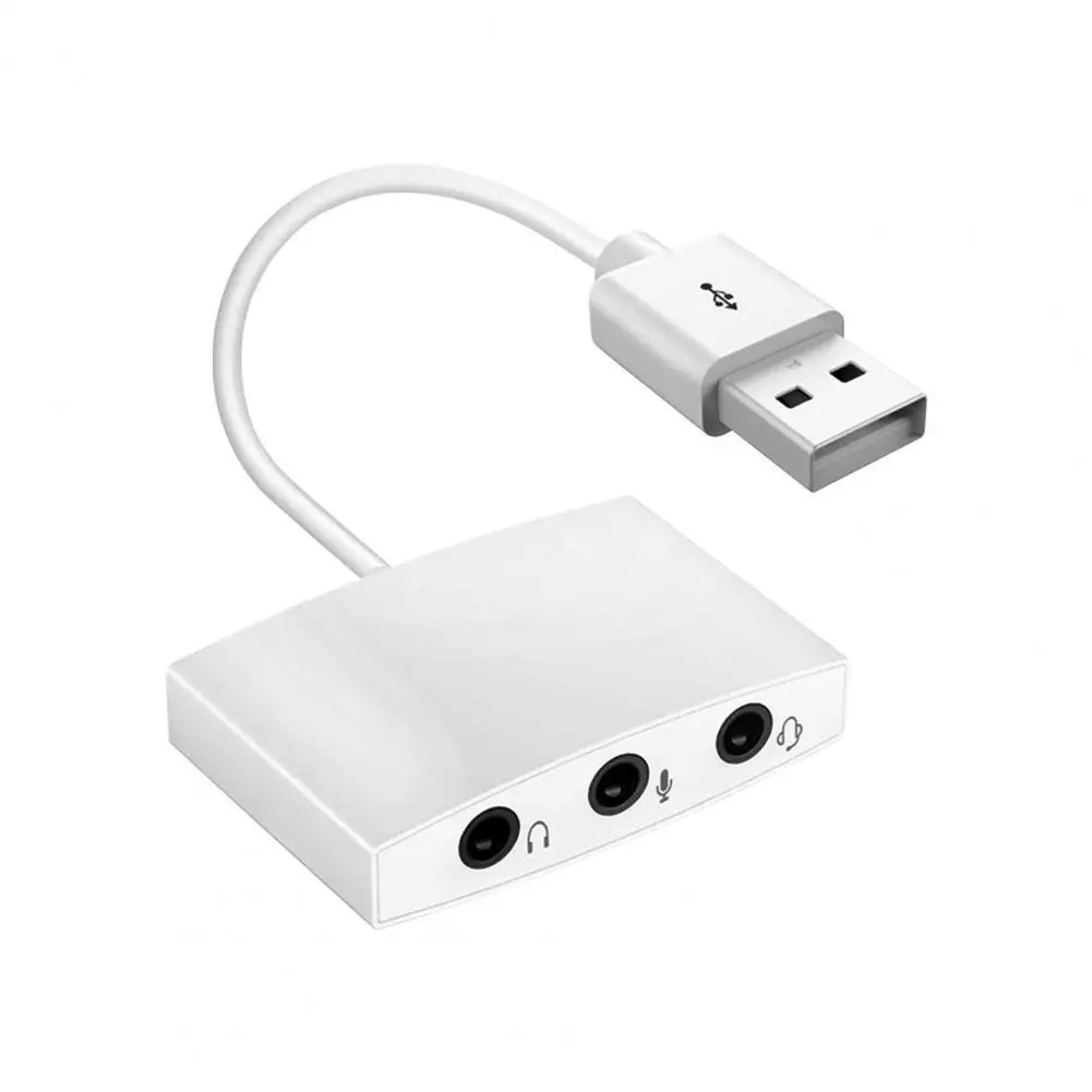 Звуковая карта 3D стерео звук 3 порта внешняя 7 1 канальная звуковая USB для ноутбука