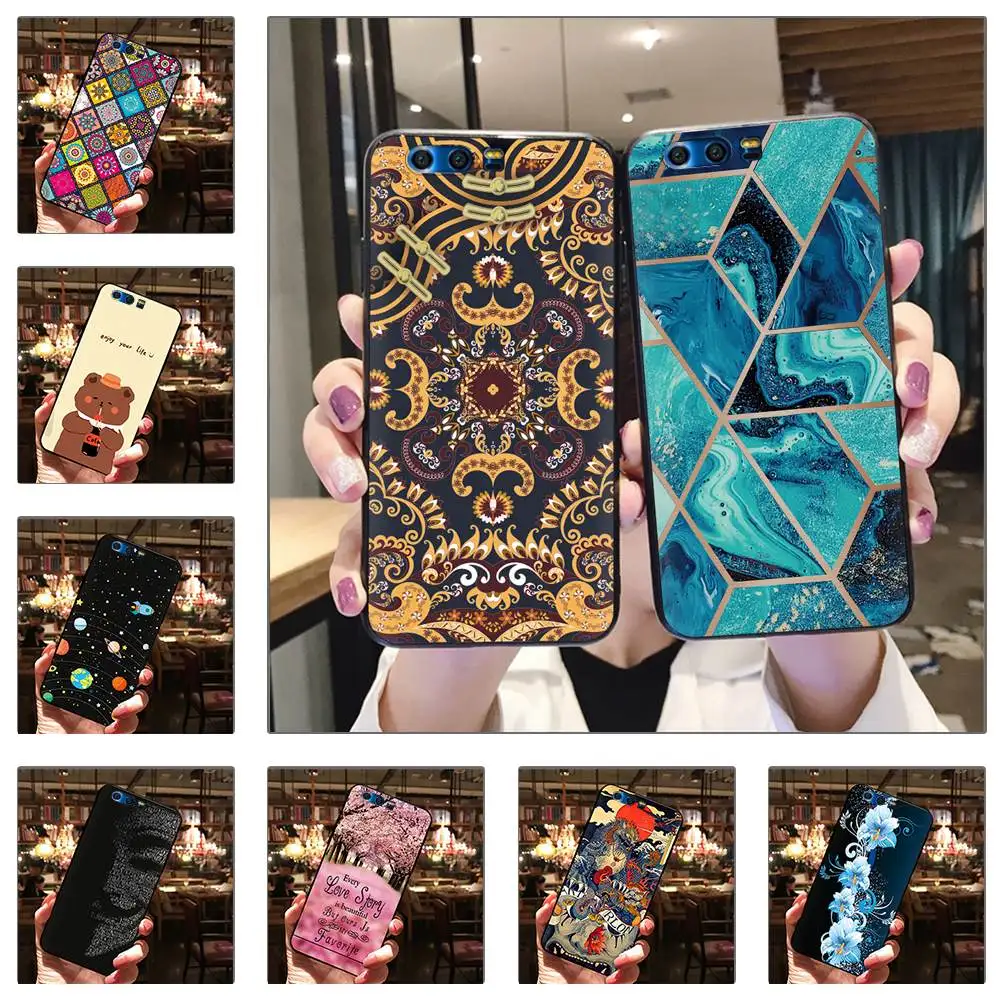 Новый мультяшный чехол для телефона Huawei Honor 9 Мягкий противоударный девочек Новое