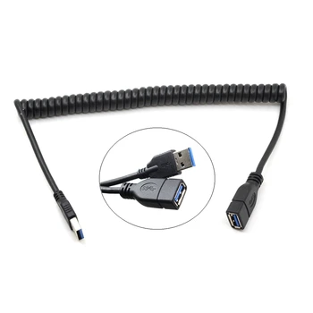 

1.5M Coil USB 3.0 A Male to female Spiral Coiled Adapter USB Data Charging Cables Connector USB Charger Extension Cable