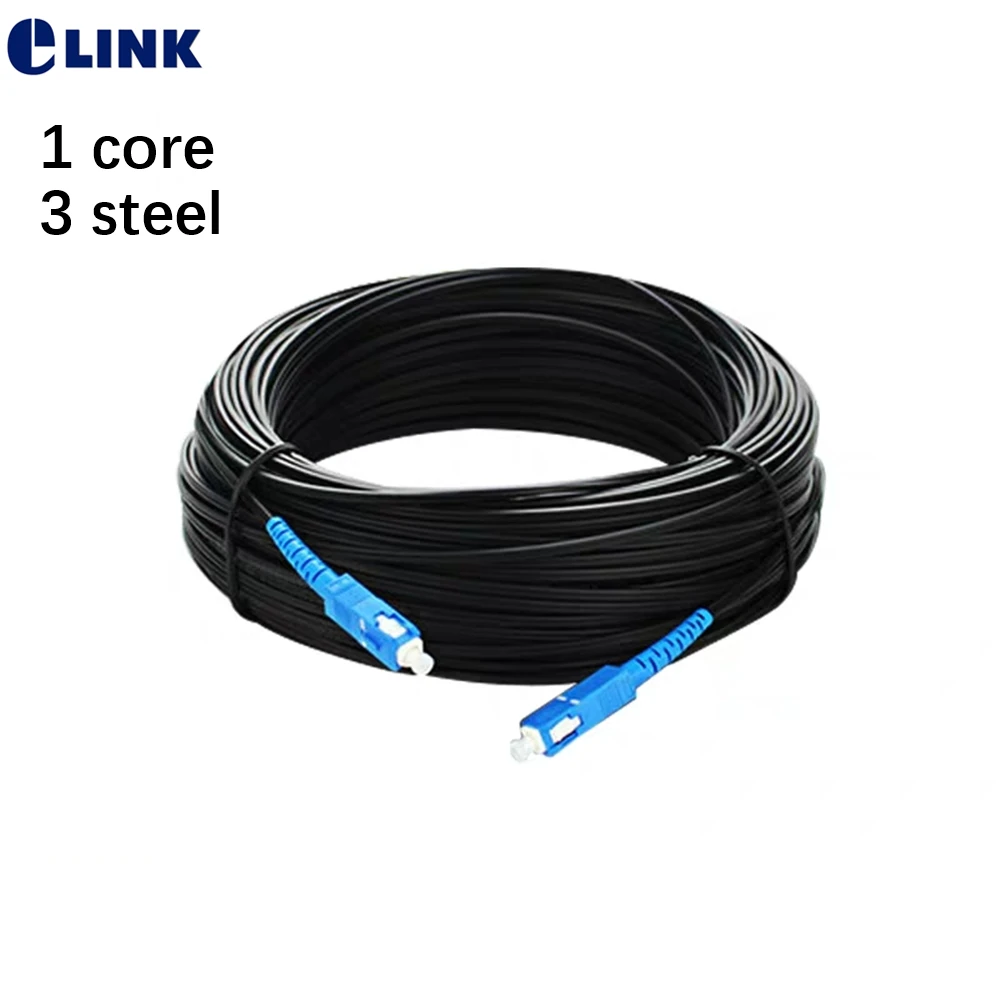 10m20m30m40m50m60m75m80m Outdoor SC simplex FTTH прямой патч кабель Одномодовый ftth корд оптоволоконный