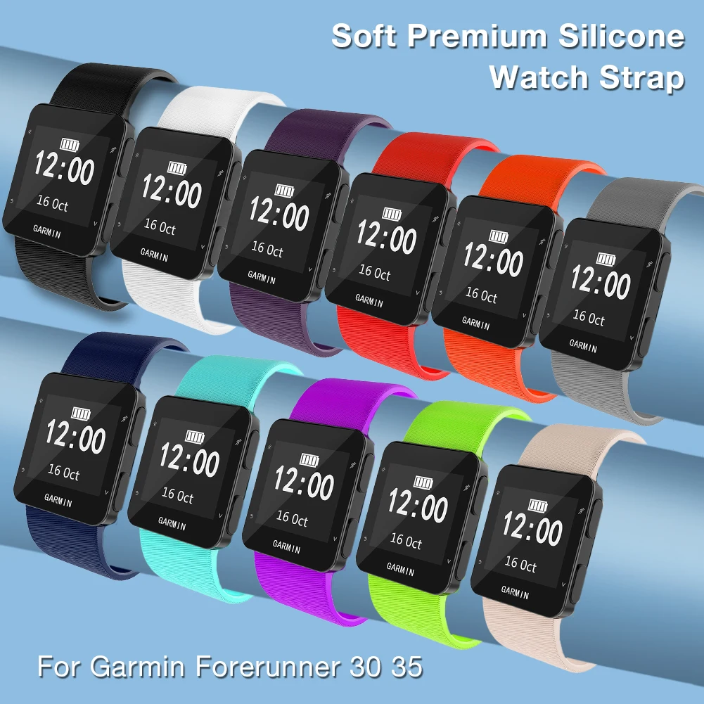 Силиконовый спортивный ремешок на запястье для Garmin Forerunner 30 замена Смарт-браслет ремешок для часов Garmin Forerunner 35