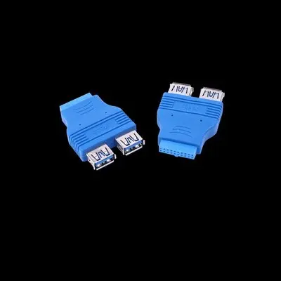 

20Pin to Dual USB3.0 Adapter Connverter Desktop Motherboard 20Pin Header to 2 Ports USB 3.0 A Female Connector Card Reader