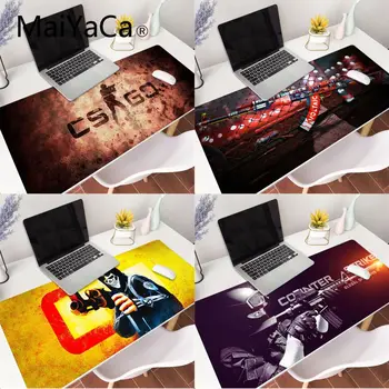 

MaiYaCa CSGO Counter Strike gun Office Mice Gamer Mouse Pad gaming mouse pad Large Locking Edge Keyboard Table Cover for Dota