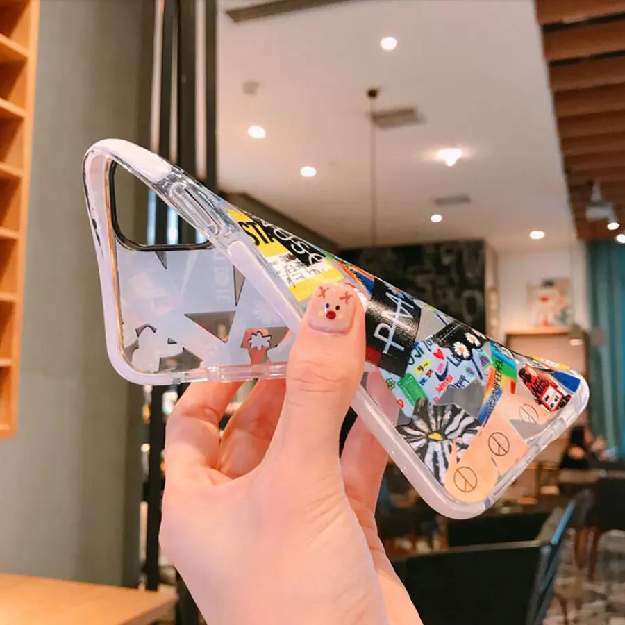 Ins популярный корейский чехол с цветочным узором для iPhone 11 pro XS MAX X XR 8 7 6 S Plus Peaceminusone Мягкий силиконовый чехол