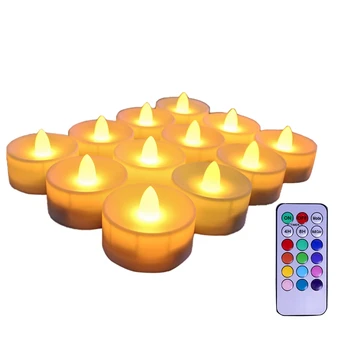 

6Pcs Flameless Candles Battery Operated LED Tea Lights Fake Candles Led Candles with 18-Key Timer Remote Control