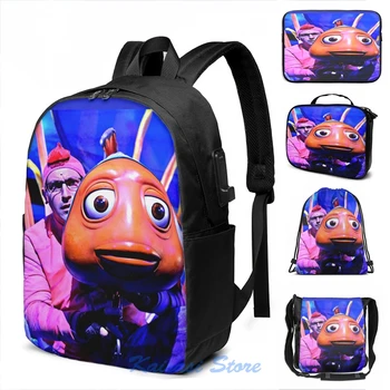 

Curious Dad - Finding Nemo the Musical USB Charge Backpack men School bags Women bag Travel laptop bag