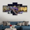 5 Pieces of Modern Las Vegas HD Printable Landscape Poster Painting Art Paintings on Unframed Walls for Home Bedroom Decoration 2