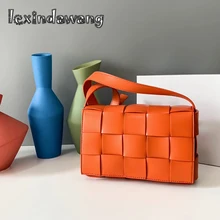 Дизайнерская тканевая сумка через плечо для девочек, винтажная Ретро Маленькая квадратная сумка на плечо, кожаные женские сумки