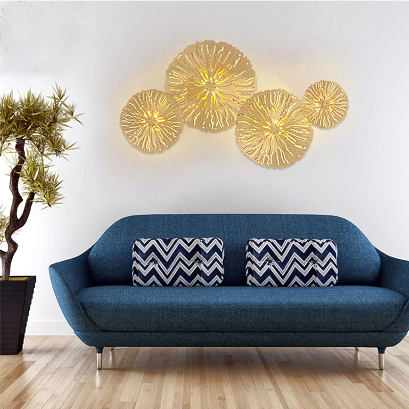 nordic-luxury-all-copper-wall-lamp-lotus-leaf-creative-living-room-aisle-background-bedroom-indoor-led-lighting-decor