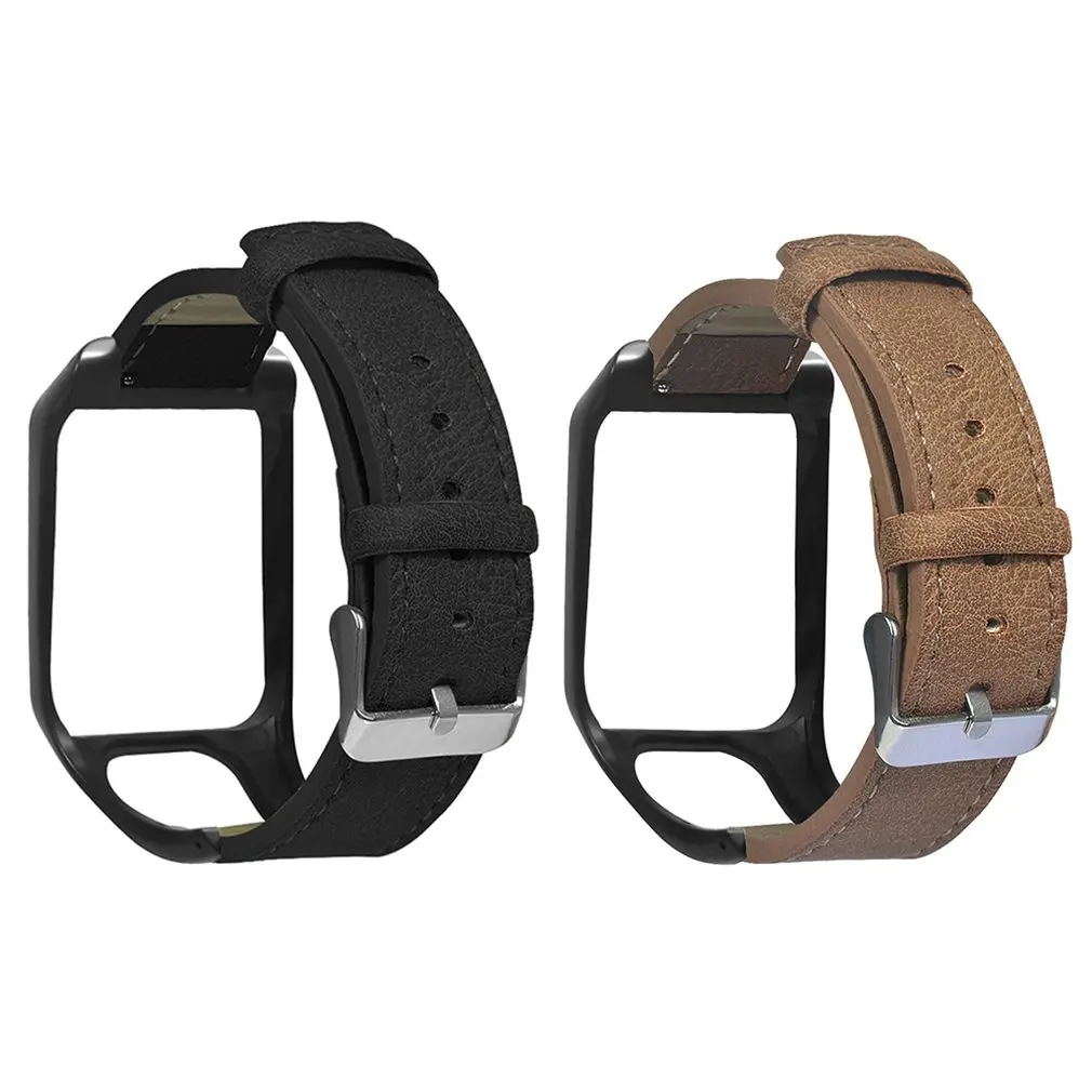 Для Tomtom Runner3 для Tomtom Adventurer винтажная текстура плоский кожаный ремешок Профессиональный Гладкий минималистичный дизайн