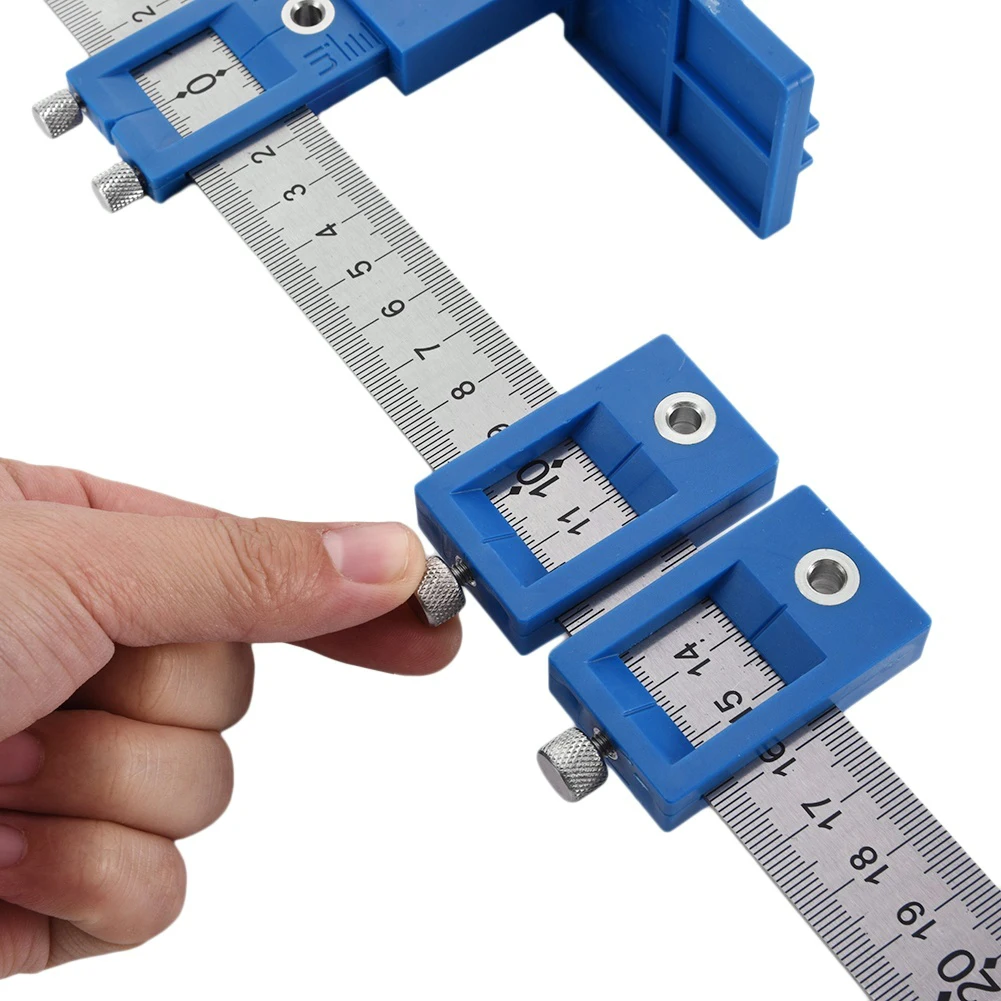 

Woodworking Drilling Dowelling Multi-Function Furniture Hole Saw Adjustable Drill Punch Locator Woodworking Joinery Hand Tools