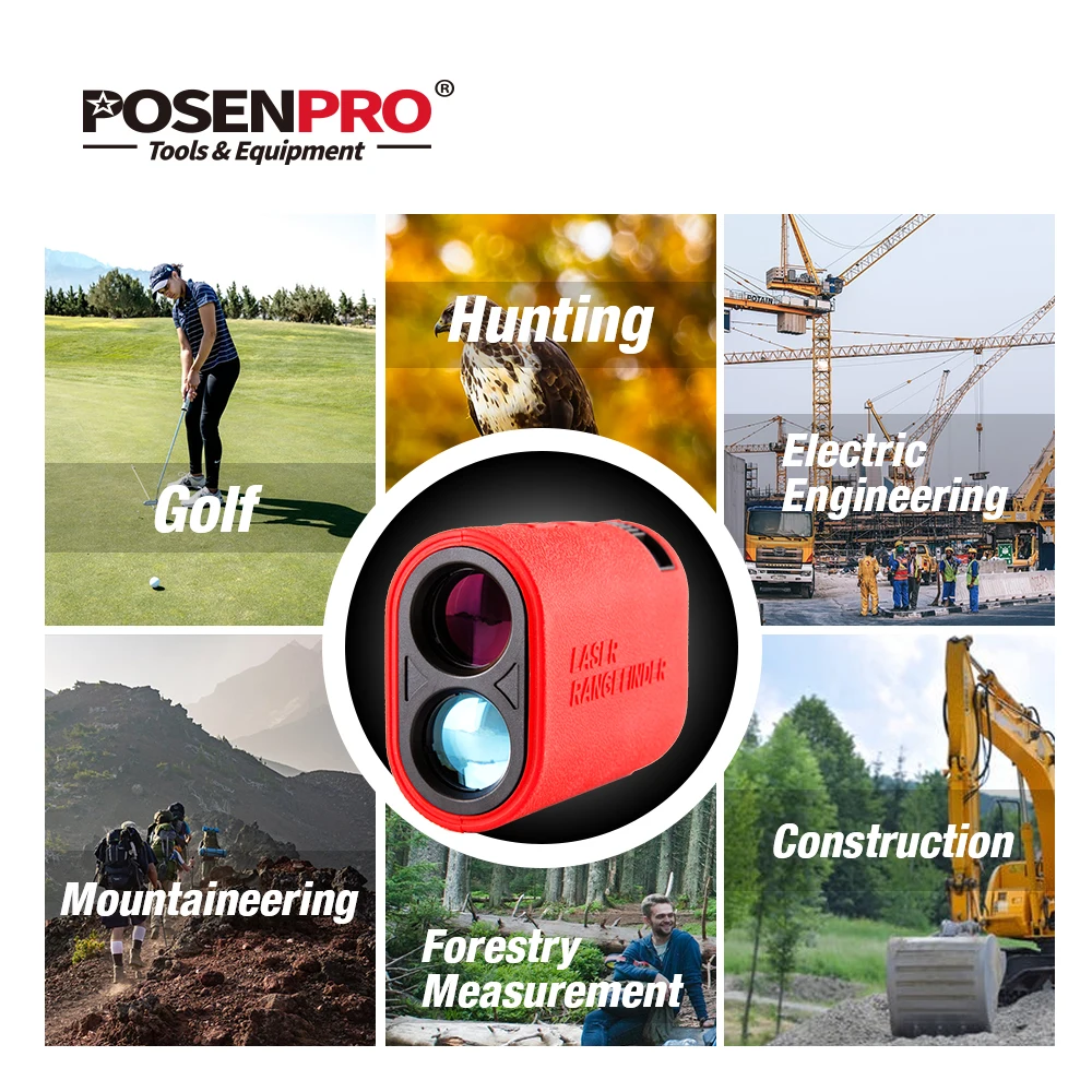Лазерный дальномер POSENPRO охотничий измеритель расстояния 600 м цифровой Монокуляр