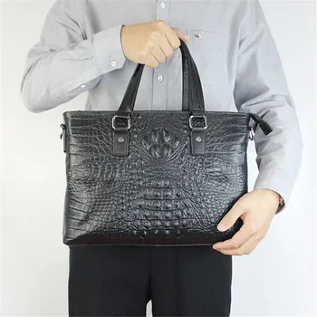 

Top Quality Cowhide Men's Briefcase Leather Cross Section Bag Clutch Leather Bag Business Shoulder Messenger Bag Casual Handbag