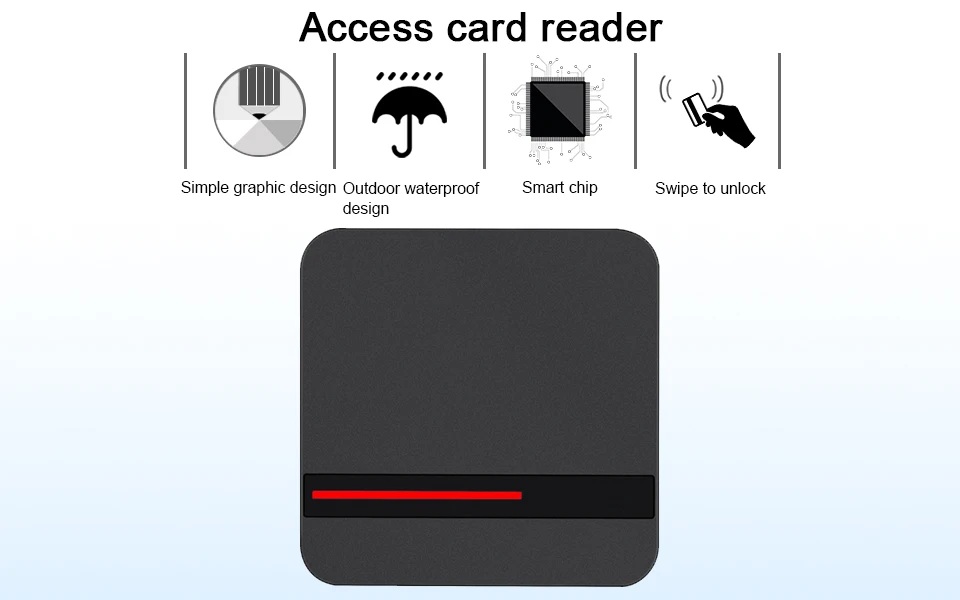 Long Range RFID Reader 125KHz/13.56MHz Smart Proximity Card Reader Access Control System IP68 Waterproof Weigand 26/34 Reader