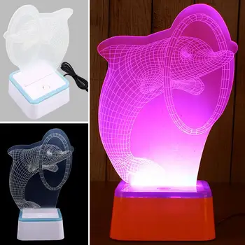 

Dolphin Touch Control Art Kid Desk Light Table Lamp Creative Adorable Night Light Bright Modern Indoor Lighting