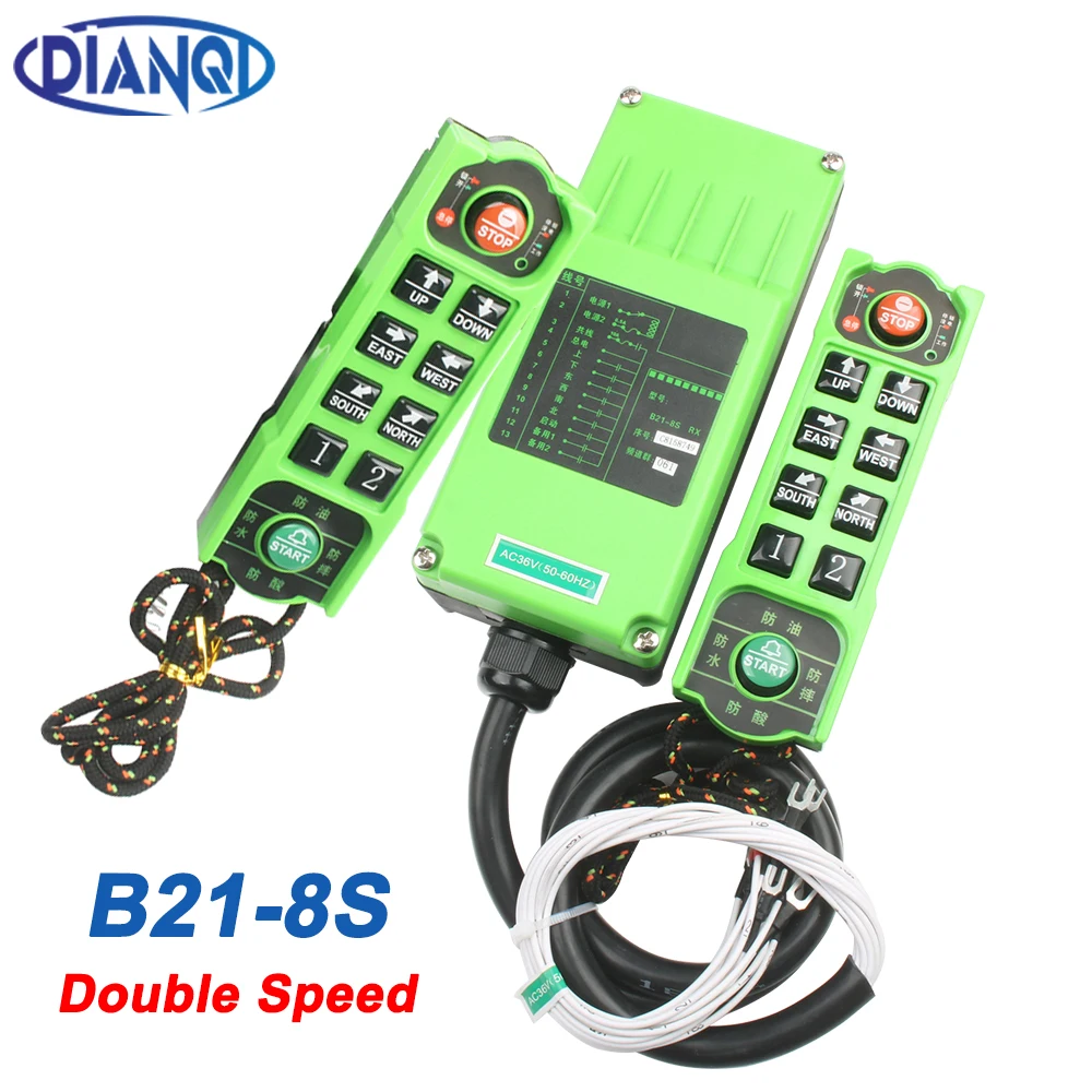 

12v 24v220v380v Industrial remote switches Hoist industrial Direction wireless Crane Radio Remote System switch Two speed B21-8S