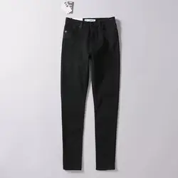 Осенние новые женские джинсы с высокой талией брюки однотонные тонкие леггинсы женские ноги-манекен карандаш джинсовые брюки женские