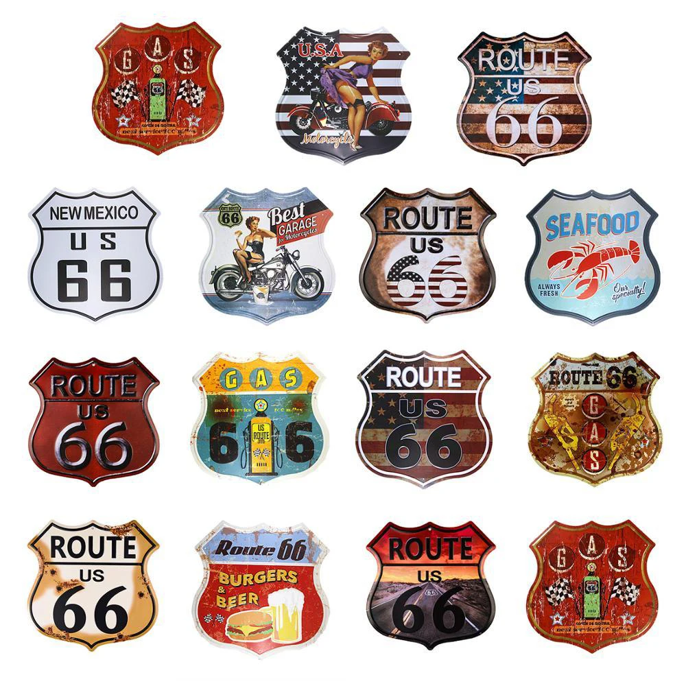 Интересный виниловый 3D Ретро Route 66 интересный дорожный значок брендовые