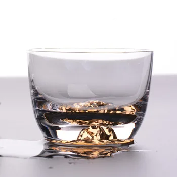

Originality Crystal Snow Mountain Cup Transparent Glass Kung Fu Teacup Household Water Cup Japanese Style Premium Business Gifts