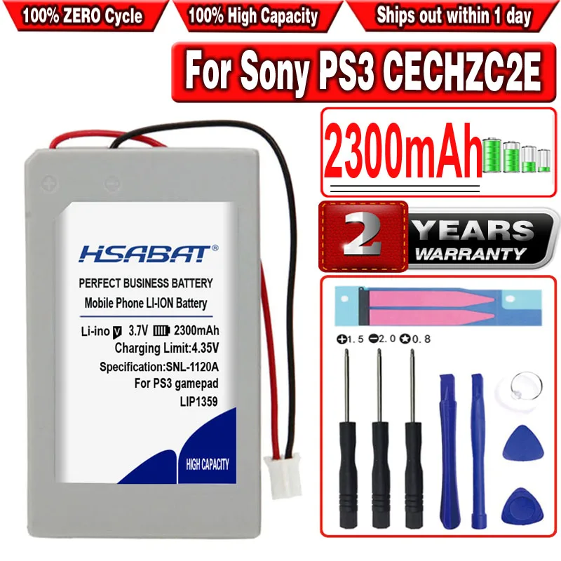 Аккумулятор HSABAT LIP1359 2300 мА · ч для беспроводного контроллера Sony PS3 CECHZC2E Dualshock 3 |