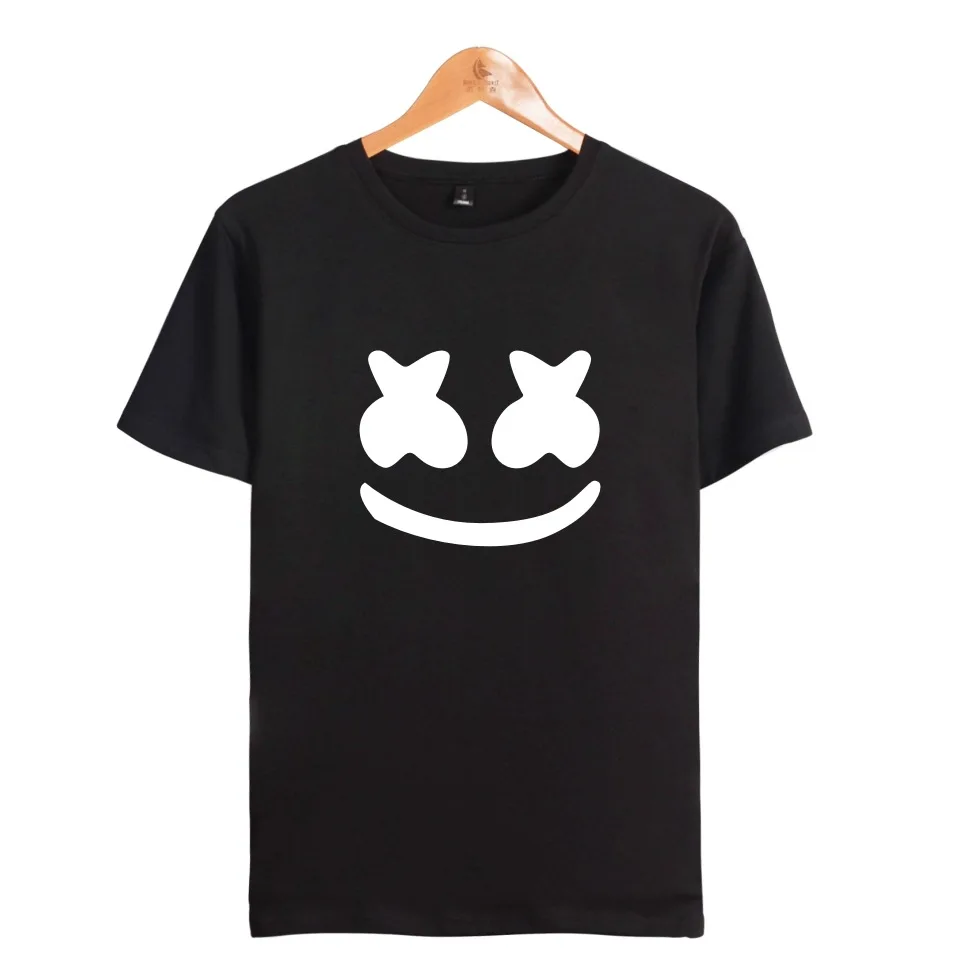 

2017 summer New style marshmello cotton candy face printed European and American-style related popular brand MEN'S AND WOMEN'S s
