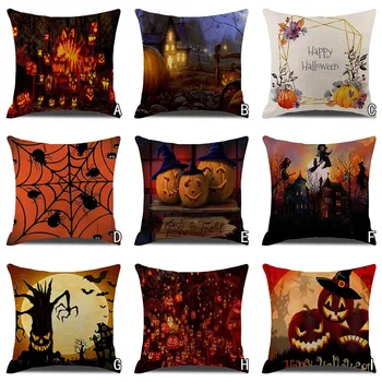 

Halloween Pumpkin Pillow Cover Pillowcases Decorative Sofa Cushion Covers 9 creative parttern Home Decor cojines чехлы 2020 new