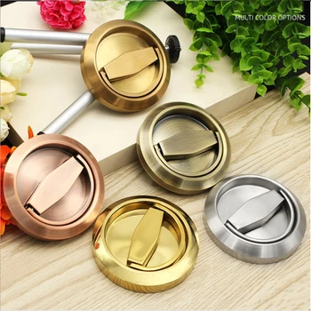 

Furniture door pull ring stainless steel invisible door handle Wardrobe/drawer/wooden knob Kitchen sliding door handles lock
